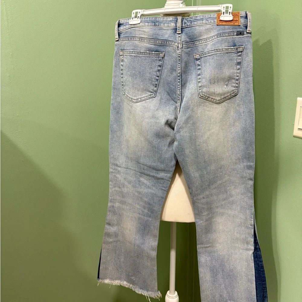 Lucky Brand Light Blue Distressed Flare Jeans - Picture 2 of 6
